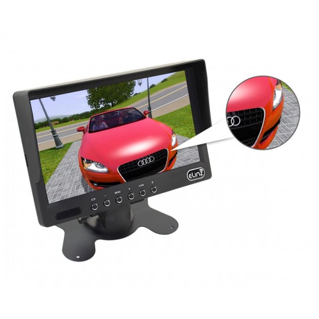 Elinz 7In Lcd Monitor Hd 12v/24v 4pin Ir Ccd Reversing Camera Image 2