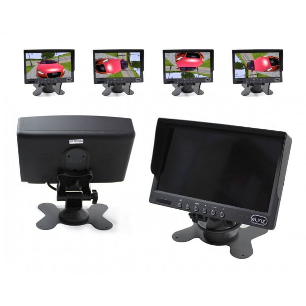 Elinz 7In Lcd Monitor Hd 12v/24v 4pin Ir Ccd Reversing Camera Image 3