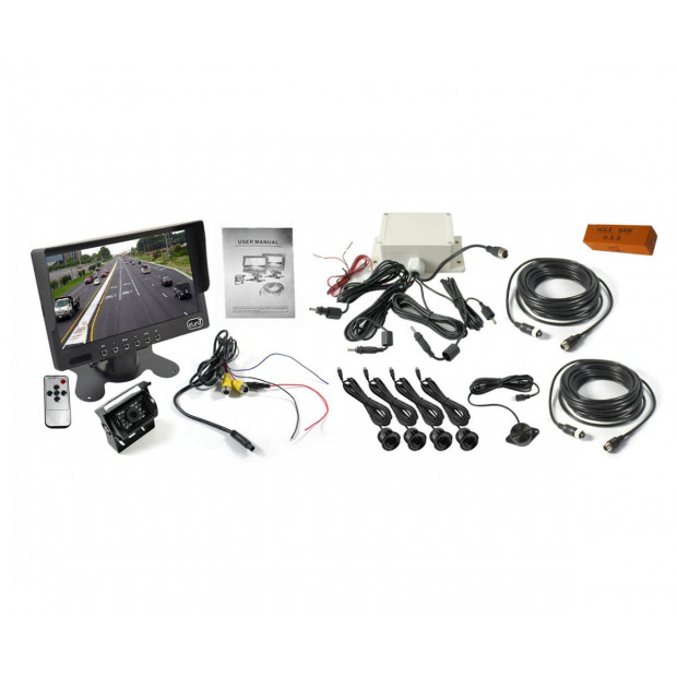 Elinz 7In Monitor Car Ccd 4pin Reversing Camera Parking Sensors Image 5