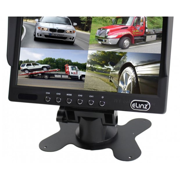 Elinz 7In Quad Monitor Splitscreen Colour Ccd Reversing with 1 Camera Image 5