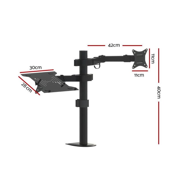 Monitor Arm Stand Laptop Tray Display Desk Mount Bracket Screen Holder Image 2
