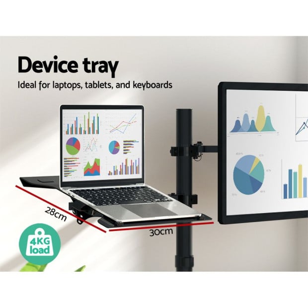 Monitor Arm Stand Laptop Tray Display Desk Mount Bracket Screen Holder Image 4