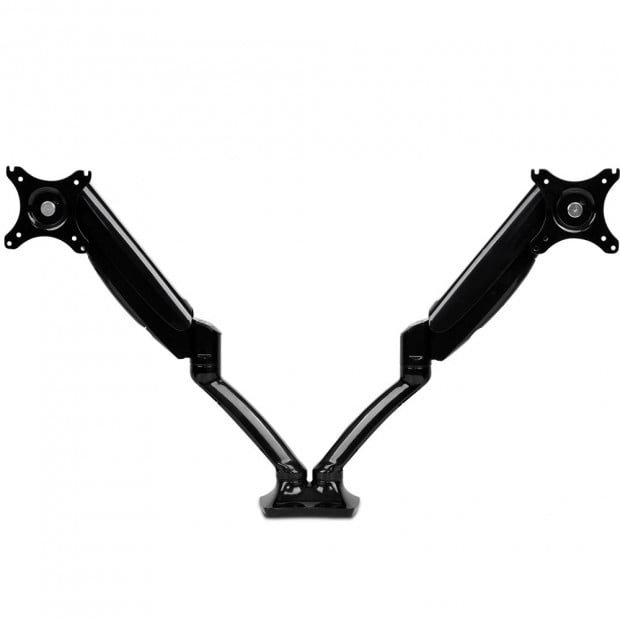 Fully Adjustable Dual Monitor Arm Stand Black Image 5