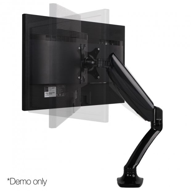 Fully Adjustable Dual Monitor Arm Stand Black Image 7