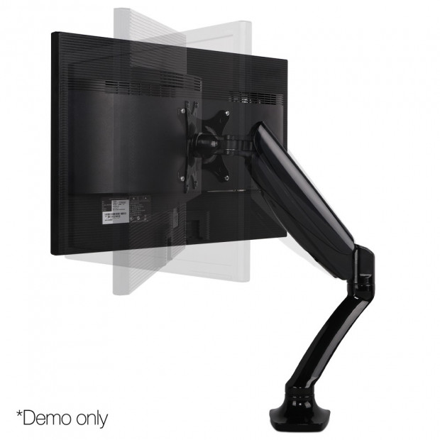 Fully Adjustable Single Monitor Arm Stand Black Image 7