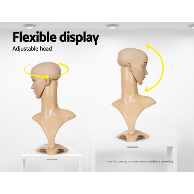 Female Mannequin Head Dummy Model Display Shop Stand Professional Use Image 6