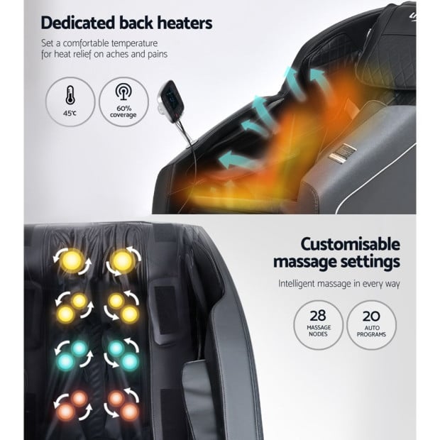 Electric Massage Chair Full Body Reclining Zero Shiatsu Heat Massager Image 5