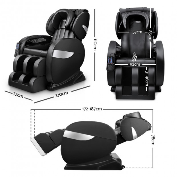 Livemor Electric Massage Chair - Black Image 1