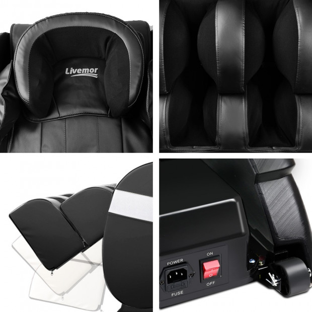 Livemor Electric Massage Chair - Black Image 5
