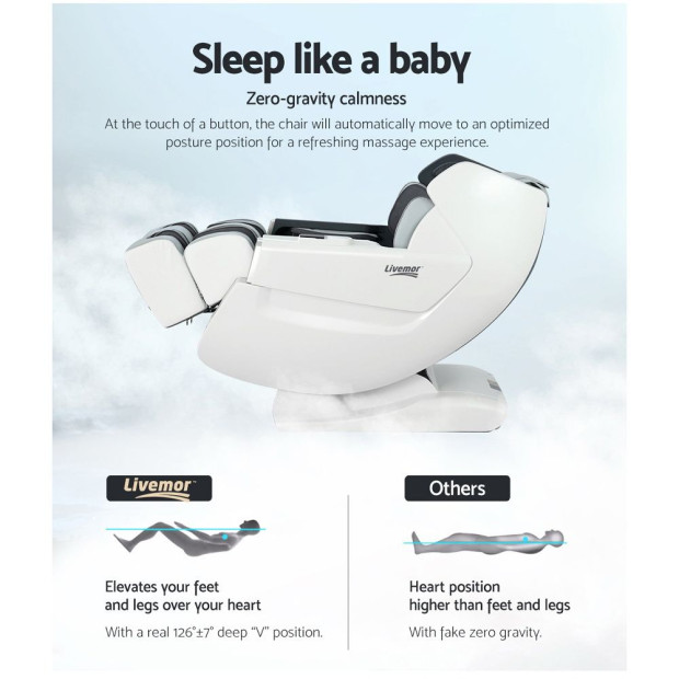 Massage Chair Electric Zero Gravity Bed Recliner Kneading Massager Image 4