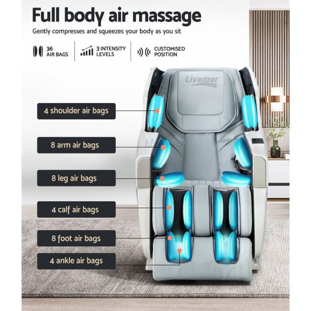 Massage Chair Electric Zero Gravity Bed Recliner Kneading Massager Image 5