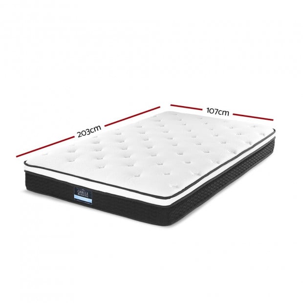 King Sigle Size Mattress Euro Top Bed Bonnell Spring Foam 21cm Image 2