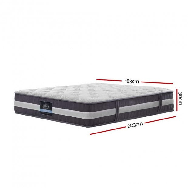 King Mattress Bed Size 7 Zone Pocket Spring Medium Firm Foam 30cm Image 2