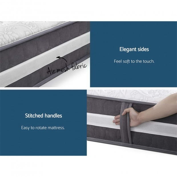 King Mattress Bed Size 7 Zone Pocket Spring Medium Firm Foam 30cm Image 5