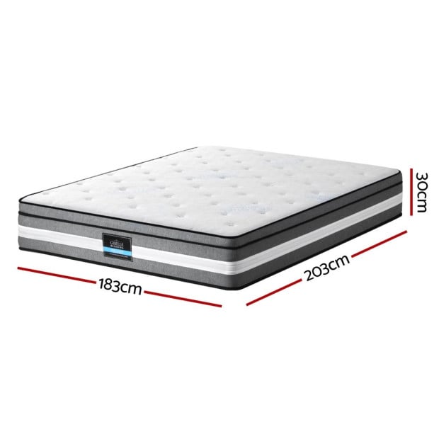 Bedding 30cm Mattress Gel Foam Pocket Spring King Image 2