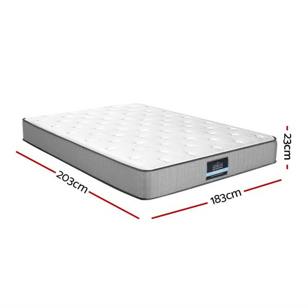 Bedding King Mattress Extra Firm Pocket Spring Foam Super Firm 23cm Image 2