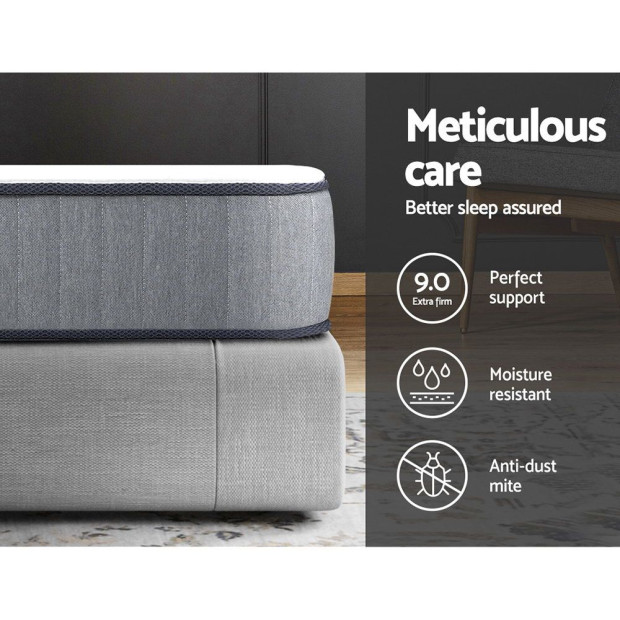 Bedding King Mattress Extra Firm Pocket Spring Foam Super Firm 23cm Image 4