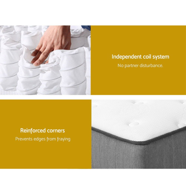Bedding King Mattress Extra Firm Pocket Spring Foam Super Firm 23cm Image 6