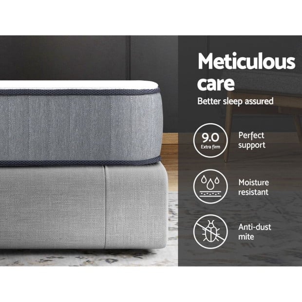 Bedding Queen Mattress Extra Firm Pocket Spring Foam Super Firm 23cm Image 4