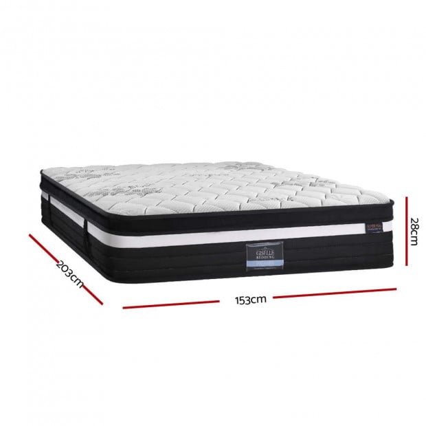 Super Firm Mattress Queen Size Bed 7 Zone Pocket Spring Foam 28cm Image 2