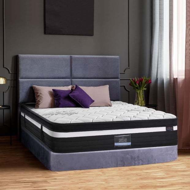 Super Firm Mattress Queen Size Bed 7 Zone Pocket Spring Foam 28cm Image 7