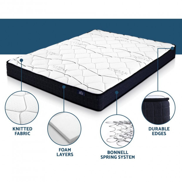 Bedding Double Size Mattress Bed Medium Firm Foam Bonnell Spring 16cm Image 3