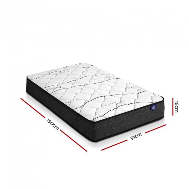 Bedding Single Size Mattress Bed Medium Firm Foam Bonnell Spring 16cm Image 2