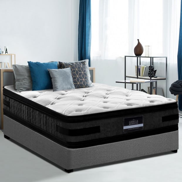 Bedding 36CM Queen Mattress 7 Zone Euro Spring Medium Firm Foam Image 7