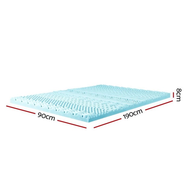 Bedding 11-zone Memory Foam Mattress Topper 8cm - Single Image 2