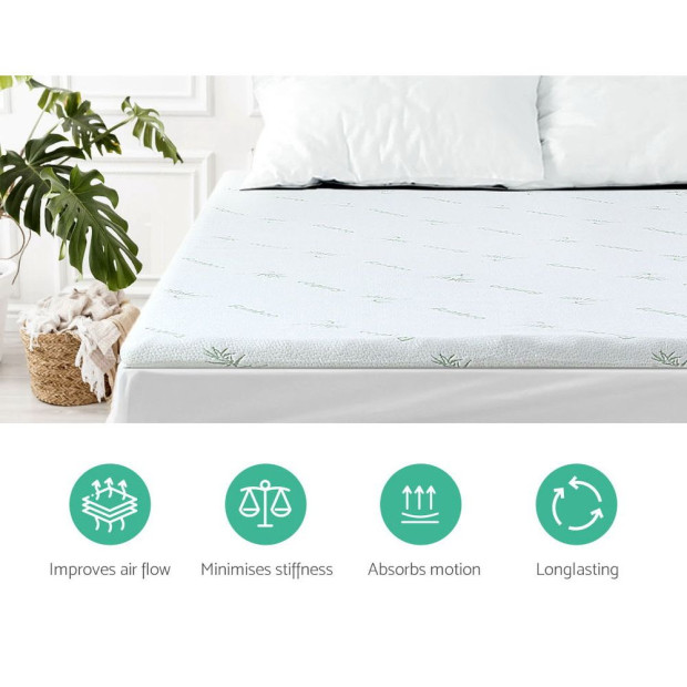 Bedding 11-zone Memory Foam Mattress Topper 8cm - Single Image 5