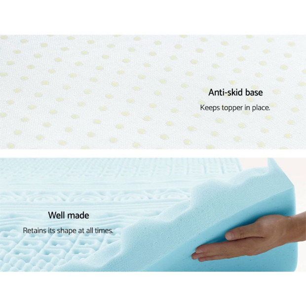 Bedding 11-zone Memory Foam Mattress Topper 8cm - Single Image 7