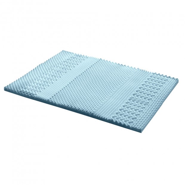 Cool Gel Memory Foam Mattress Topper Bamboo Cover 5CM 7-Zone King