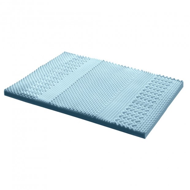 Cool Gel Memory Foam Mattress Topper Bamboo Cover 8CM 7-Zone Double