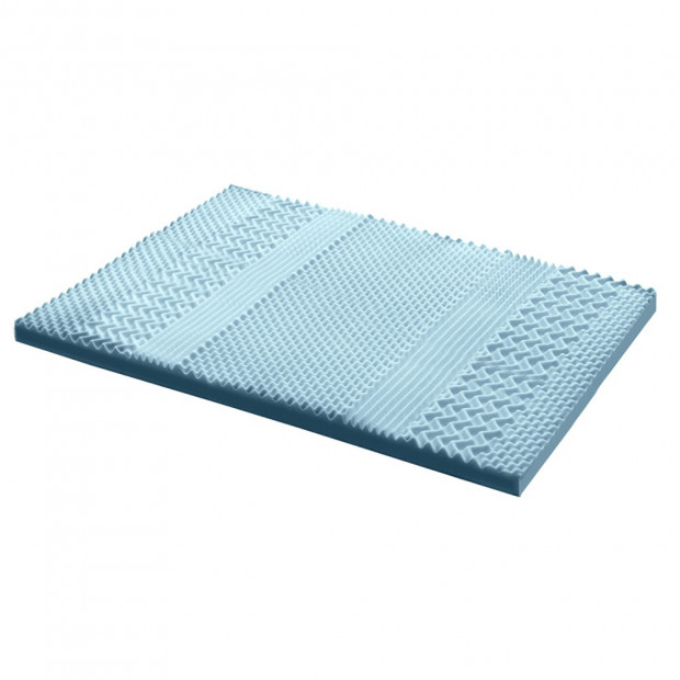 Bedding Cool Gel Memory Foam Mattress Topper Bamboo 8CM 7-Zone King