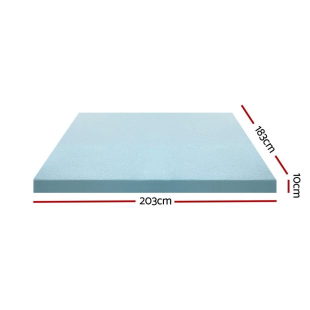Bedding Memory Foam Mattress Topper Cool Gel Bed Mat Bamboo 10cm King Image 2
