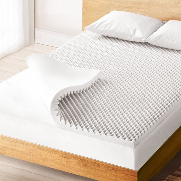 Bedding Mattress Topper Egg Crate Foam Bed Protector Underlay King Image 2