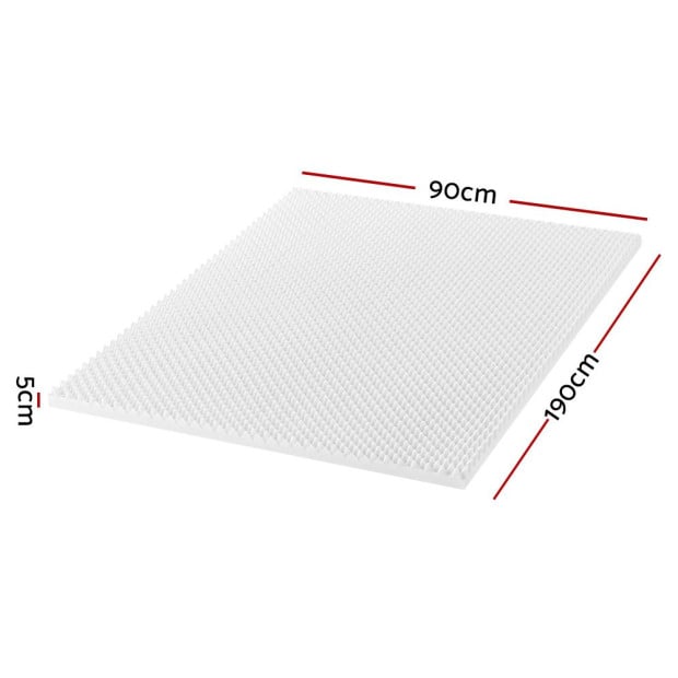 Mattress Topper Egg Crate Foam Bed Protector Underlay Single Image 3