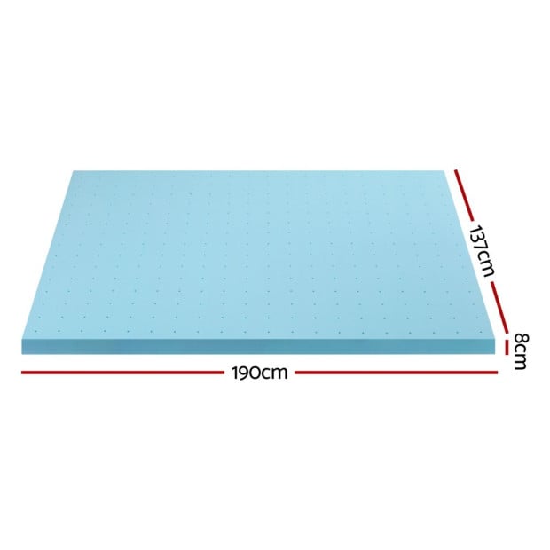 Bedding Memory Foam Mattress Topper Ventilated Cool Gel 8cm Double Image 2