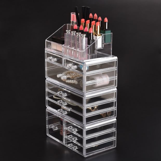 Cosmetic 10 Drawer Makeup Organizer Storage Jewellery Box Acrylic Image 4
