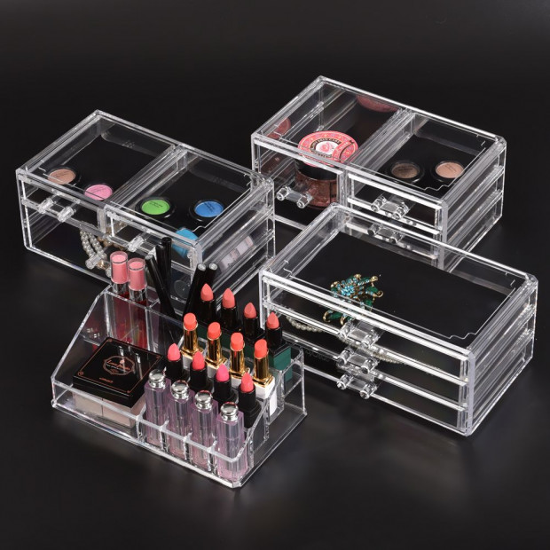Cosmetic 10 Drawer Makeup Organizer Storage Jewellery Box Acrylic Image 3