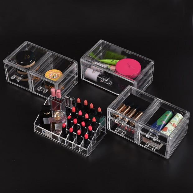 Clear Acrylic Cosmetic Organizer Jewellery Storage Box With 7 Drawers Image 5