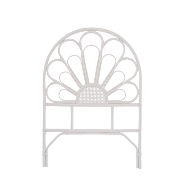 Alexis Rattan Bed Head White Single