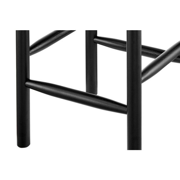 Set of 2 Amber Counter Stool Black