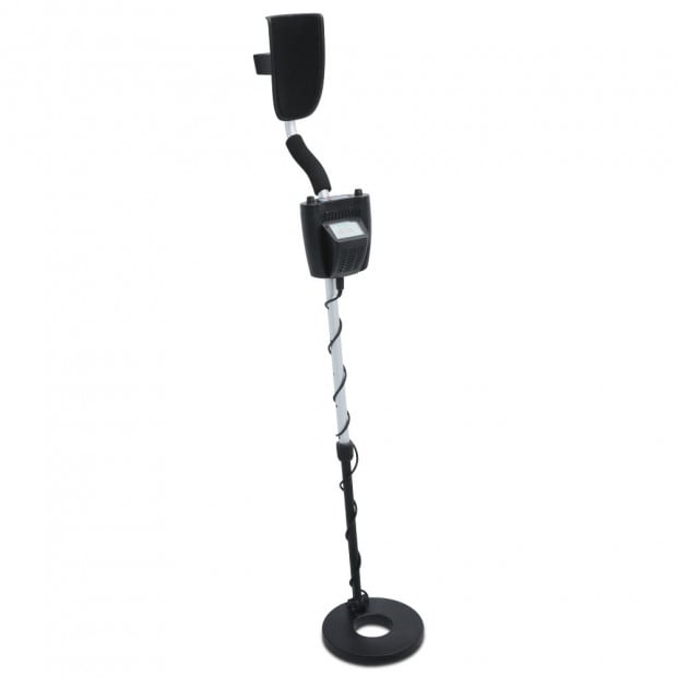 Metal Detector Gold Digger Treasure Hunter LCD Screen Headphones Black