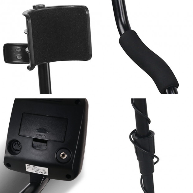 LCD Screen Metal Detector with Headphones - Black Image 8