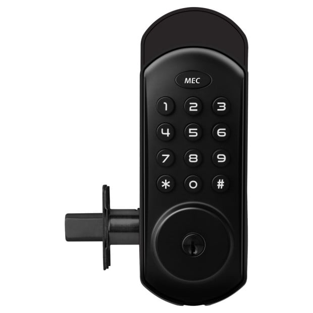 MEC Digital Motorised Smart Lock 20 User Codes Auto-Lock Backlit Keypad - Matte Black Image 3