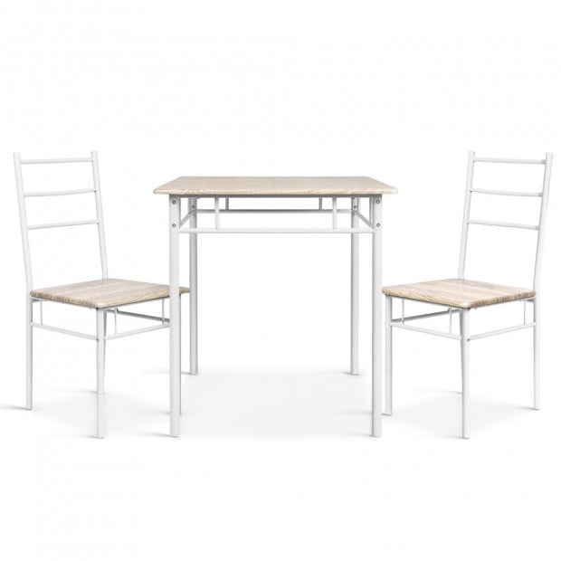 3 Piece Dining Table Chair Set - Natural