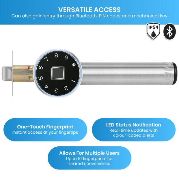 MEC Digital Fingerprint One-Touch Smart Lock Bluetooth LED Indicator Image 5