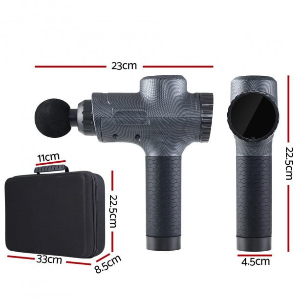 lectric Massager Vibration 6 Heads Muscle Percussion Therapy Gun Image 2