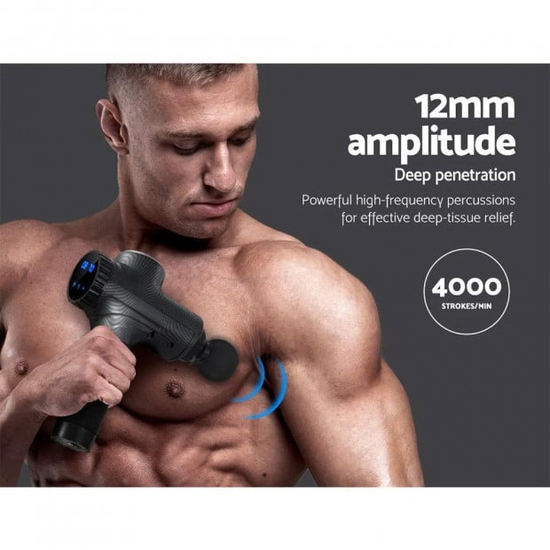 lectric Massager Vibration 6 Heads Muscle Percussion Therapy Gun Image 4